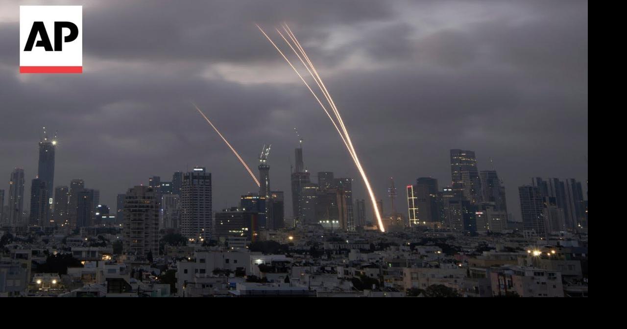 Sirens in Tel Aviv as Israel's Iron Dome intercepts Iran missiles