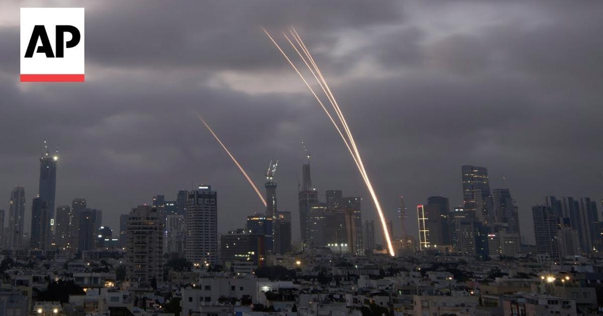 Sirens in Tel Aviv as Israel's Iron Dome intercepts Iran missiles