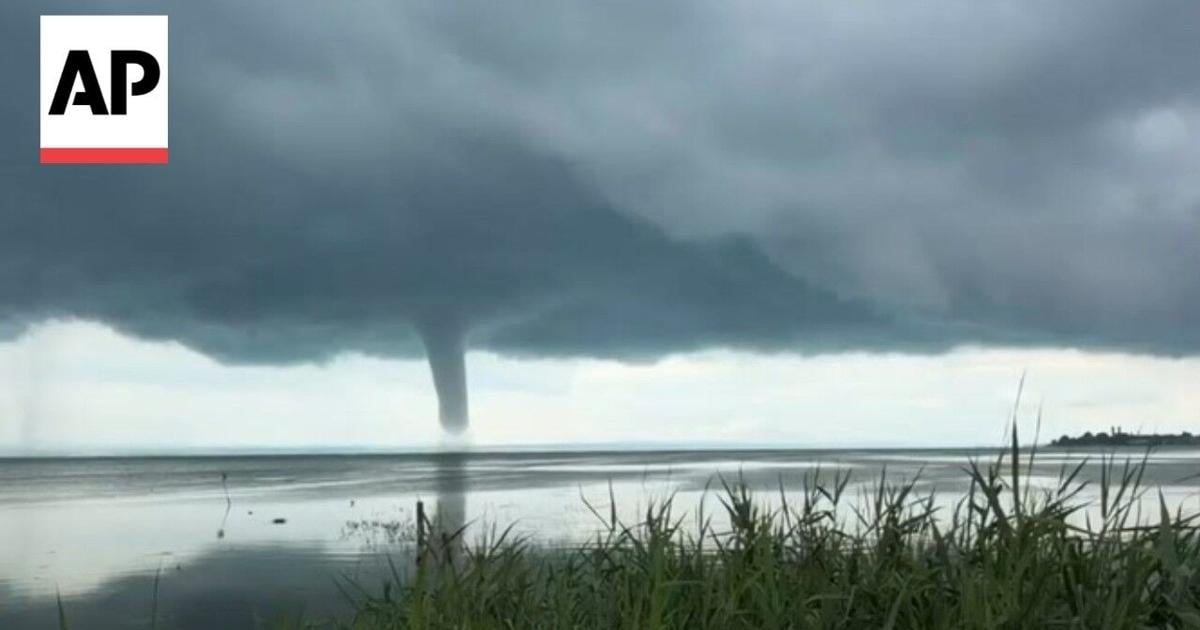 Waterspout forms over a lake in Germany in rare weather event ...