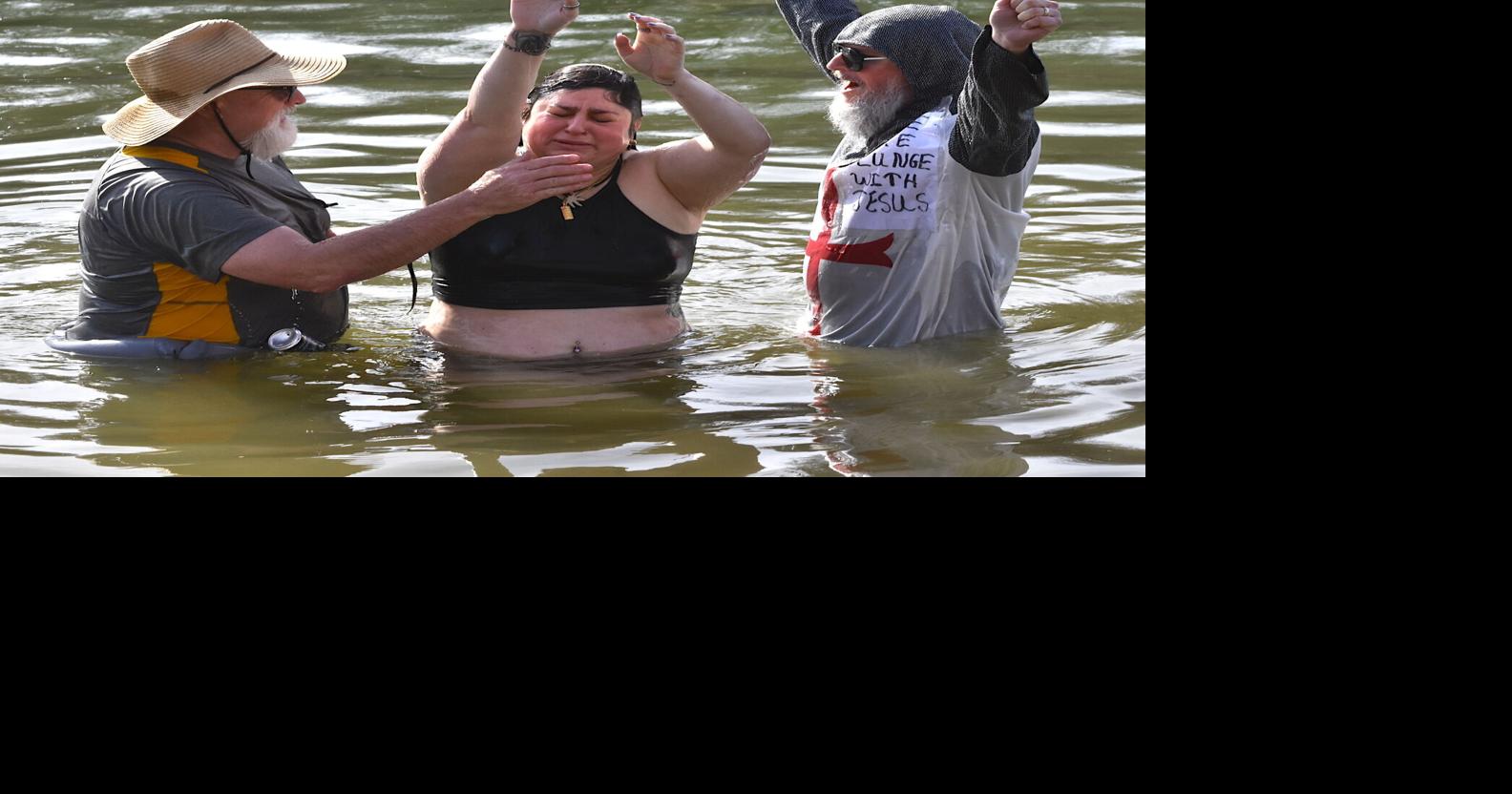 Polar plunge a Baptism in Bath Lake for many in different ways