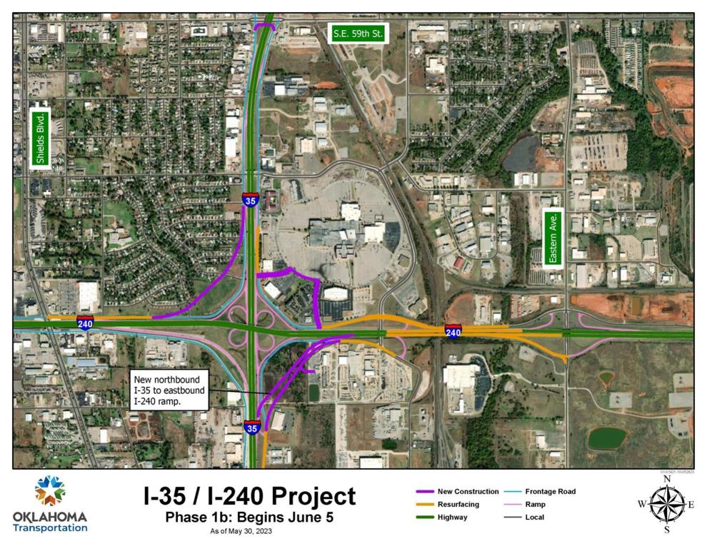 ODOT to begin work on Oklahoma City's I-35/I-240 interchange | News ...