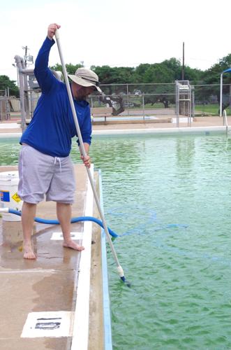 Cleaning the pool
