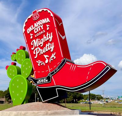 ‘Kicks 66’ sculpture installed at OKC Cowboy & Western Heritage Museum
