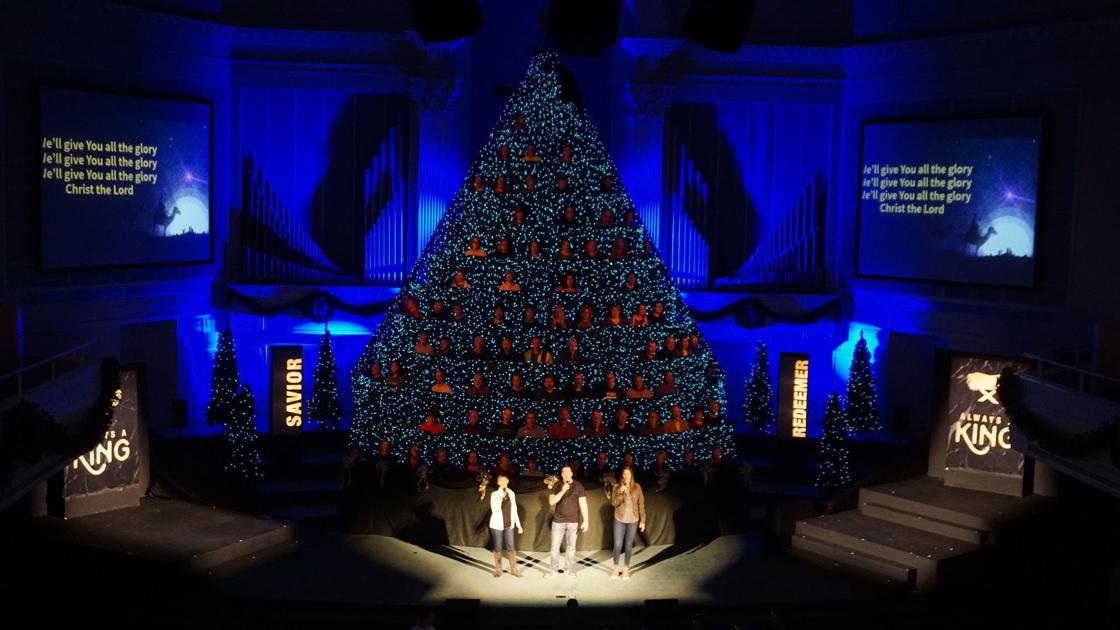 First Baptist Church Living Christmas Tree rehearsal News