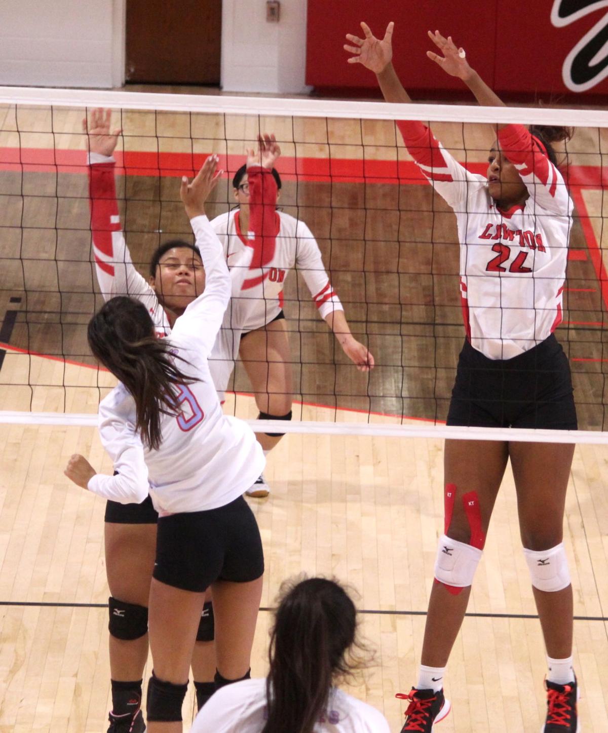 Lawton High survives dicey moments, beats Eisenhower in straight sets