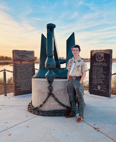 Matthew Aguilar and his Eagle Scout project