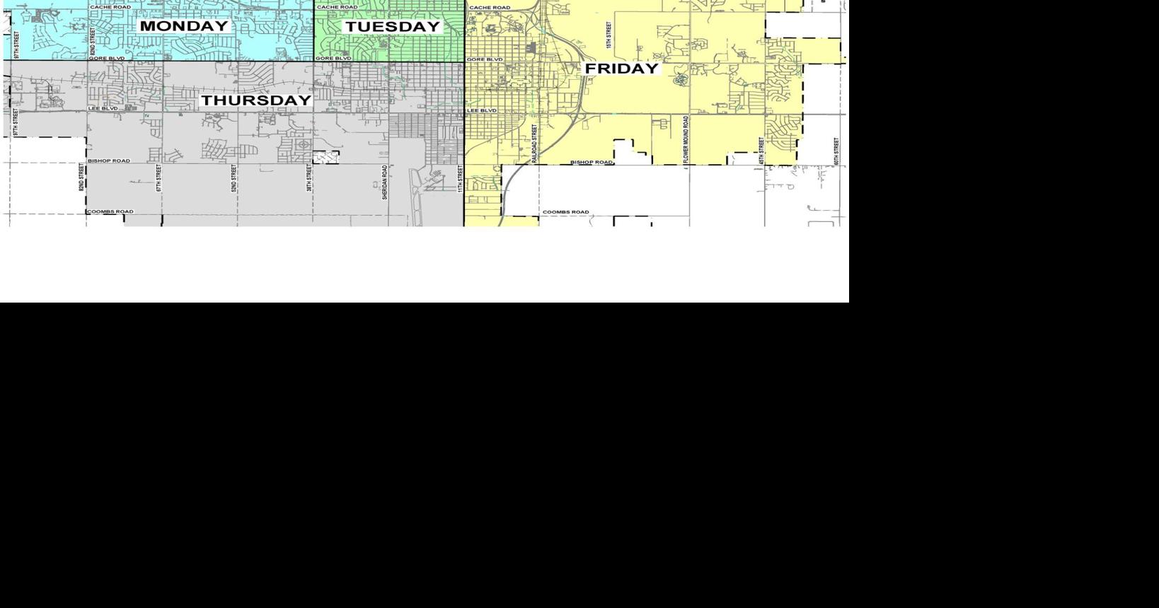 City Of Lawton Zoning Map Trash Schedule Map | News | Swoknews.com