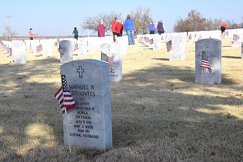 Veterans Day flags placed at Fort Sill National Cemetery