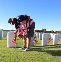 Flags In Day at Fort Sill National Cemetery