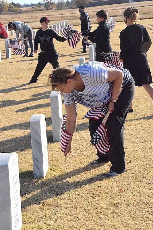 Veterans Day flags