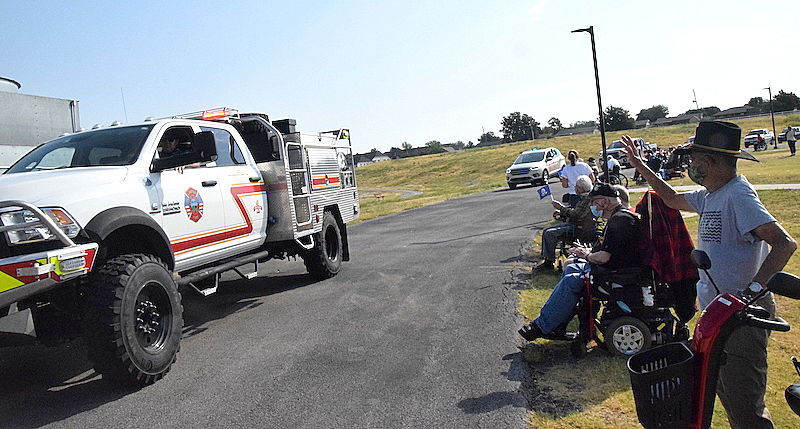 Drive by parade at the VA