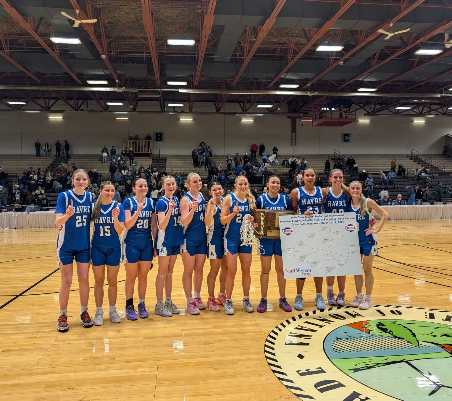 Havre girls win state A after lockdown defense propels Blue Ponies