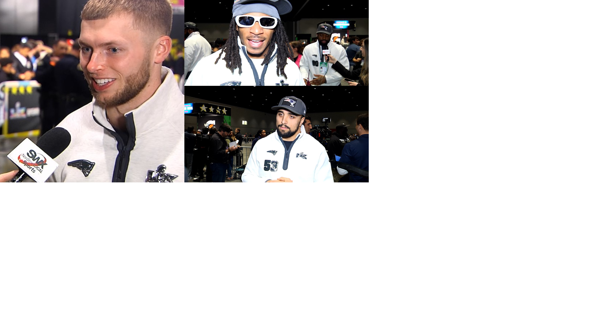 Patriots Super Bowl Media Day: EWU's Efton Chism, WSU's Kyle Williams, Idaho's Christian Elliss