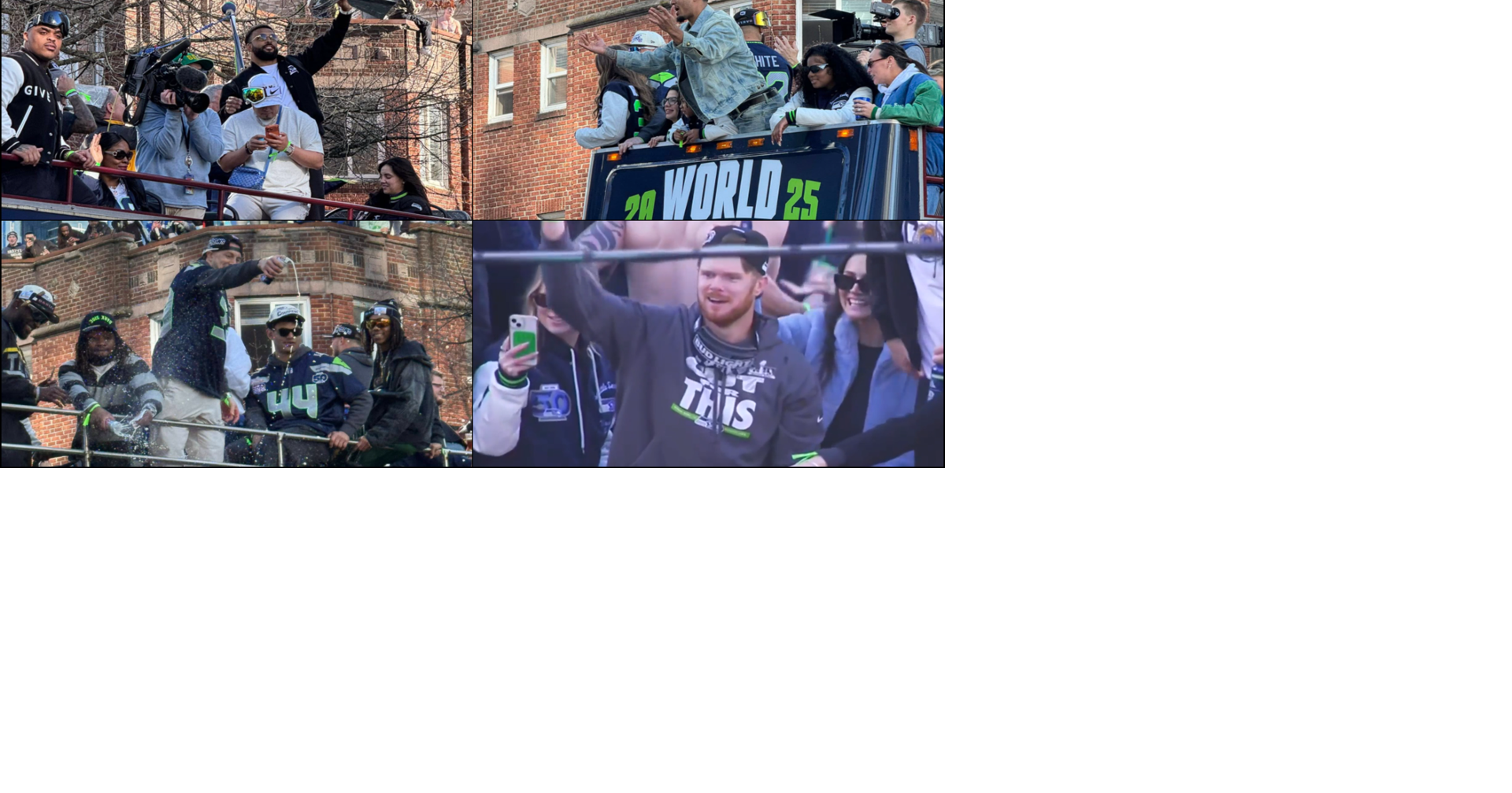 Seattle Seahawks Super Bowl Parade and Trophy Ceremony Highlights