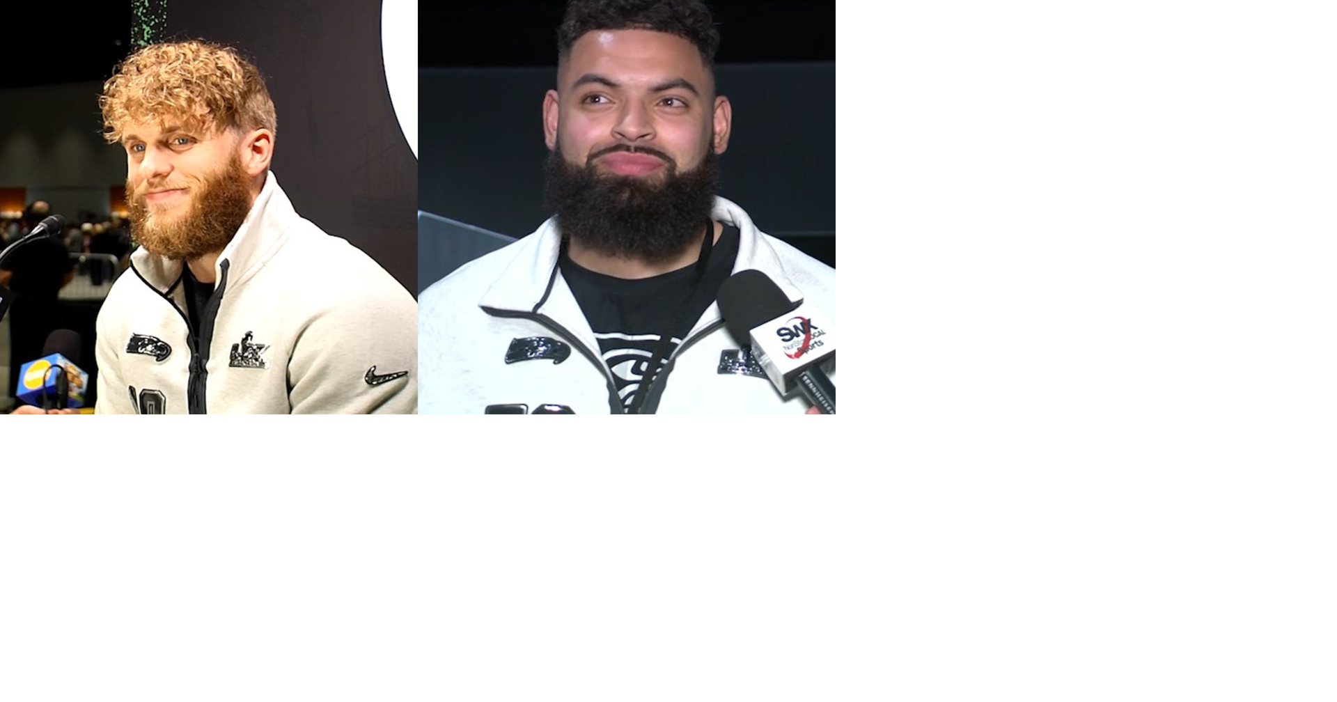 Seahawks Super Bowl Media Day: EWU's Cooper Kupp, WSU's Abe Lucas