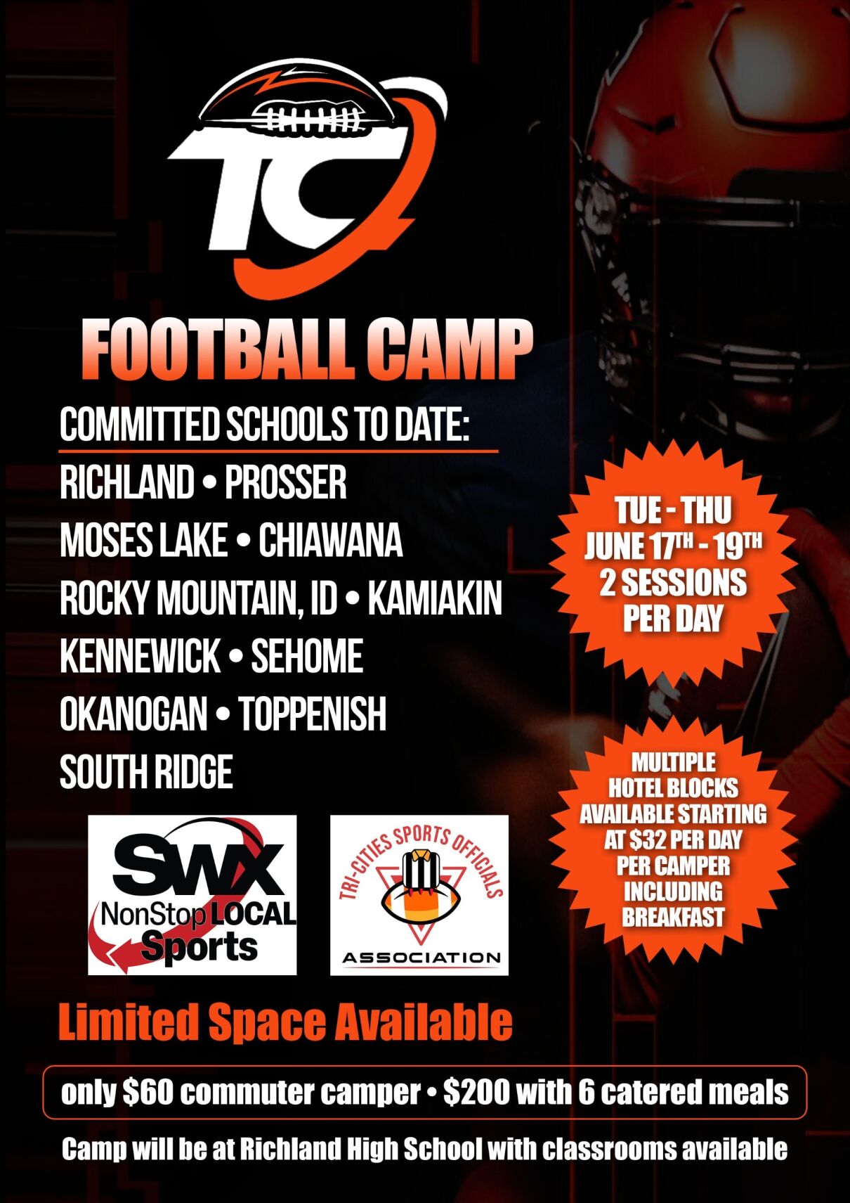 Columbia Basin Youth Football hosts camp for high schoolers in Richland ...