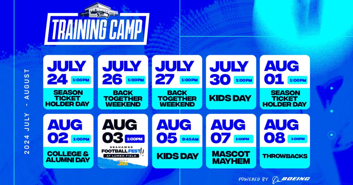 Seahawks Release Training Camp Info | Tri-Cities/ Yakima Pro Sports ...