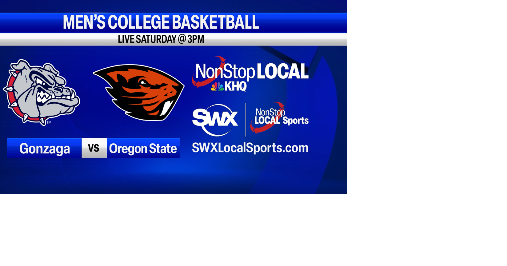 WATCH LIVE: No. 6 Gonzaga at Oregon State Men's Basketball | Starting at 3pm