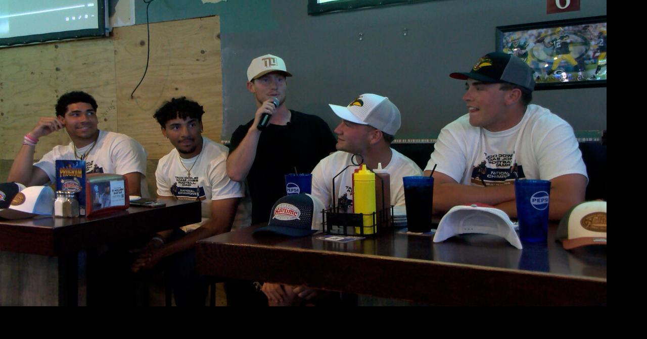 Montana State wide receiver Taco Dowler mic'd up at meet and greet in Great Falls
