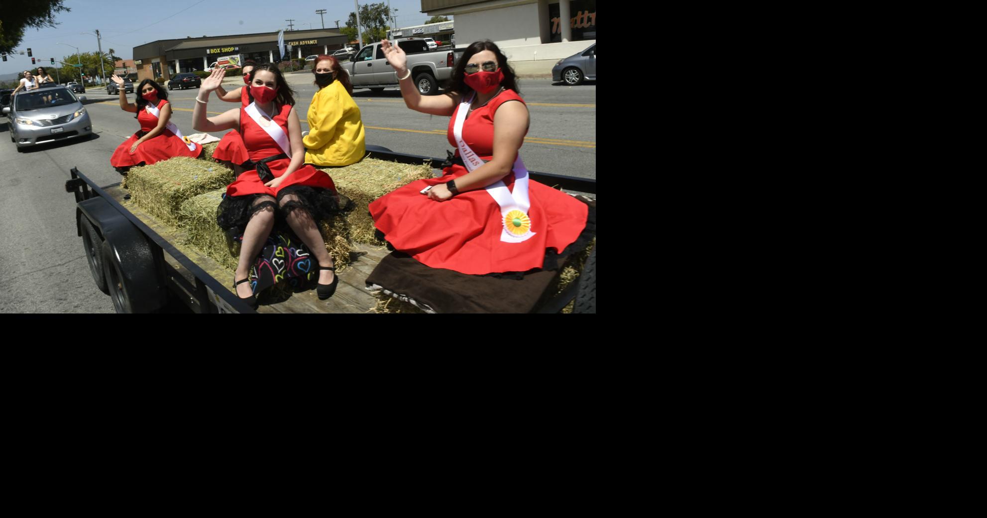 Flower Festival queen candidates parade through Lompoc in first public