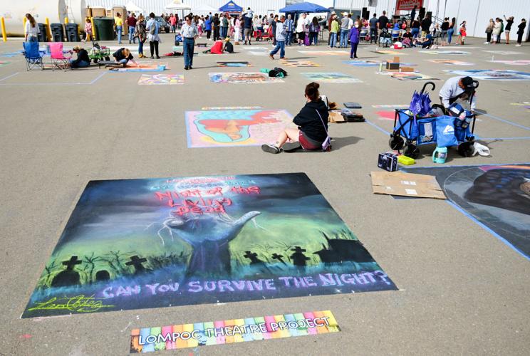 Lompoc Chalks Festival covers airport grounds in kaleidoscope of color