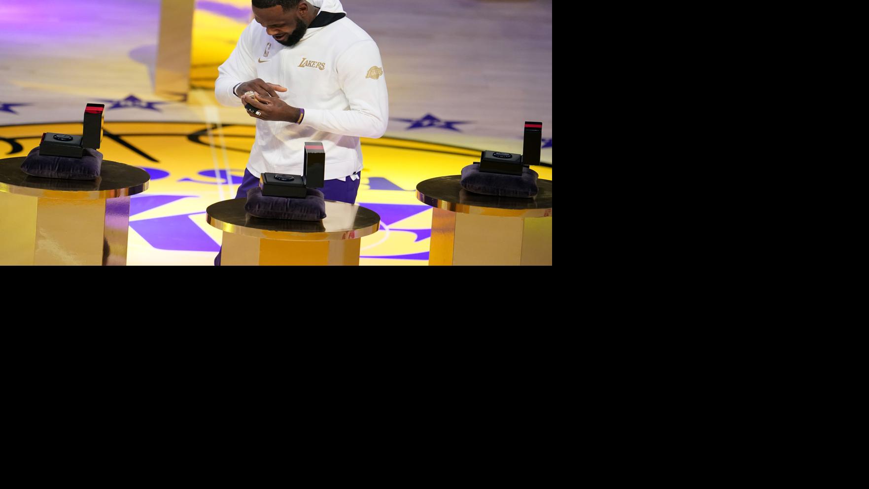 Photos: Lakers receive championship rings, tip off 2020-21 ...