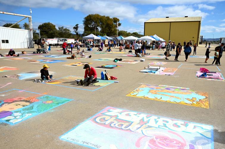 Lompoc Chalks Festival covers airport grounds in kaleidoscope of color