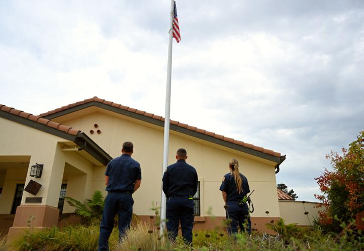 Santa Maria Firefighters at Station 3 commemorated those who died in the Sept. 11, 2001, terrorist attacks Sunday morning.