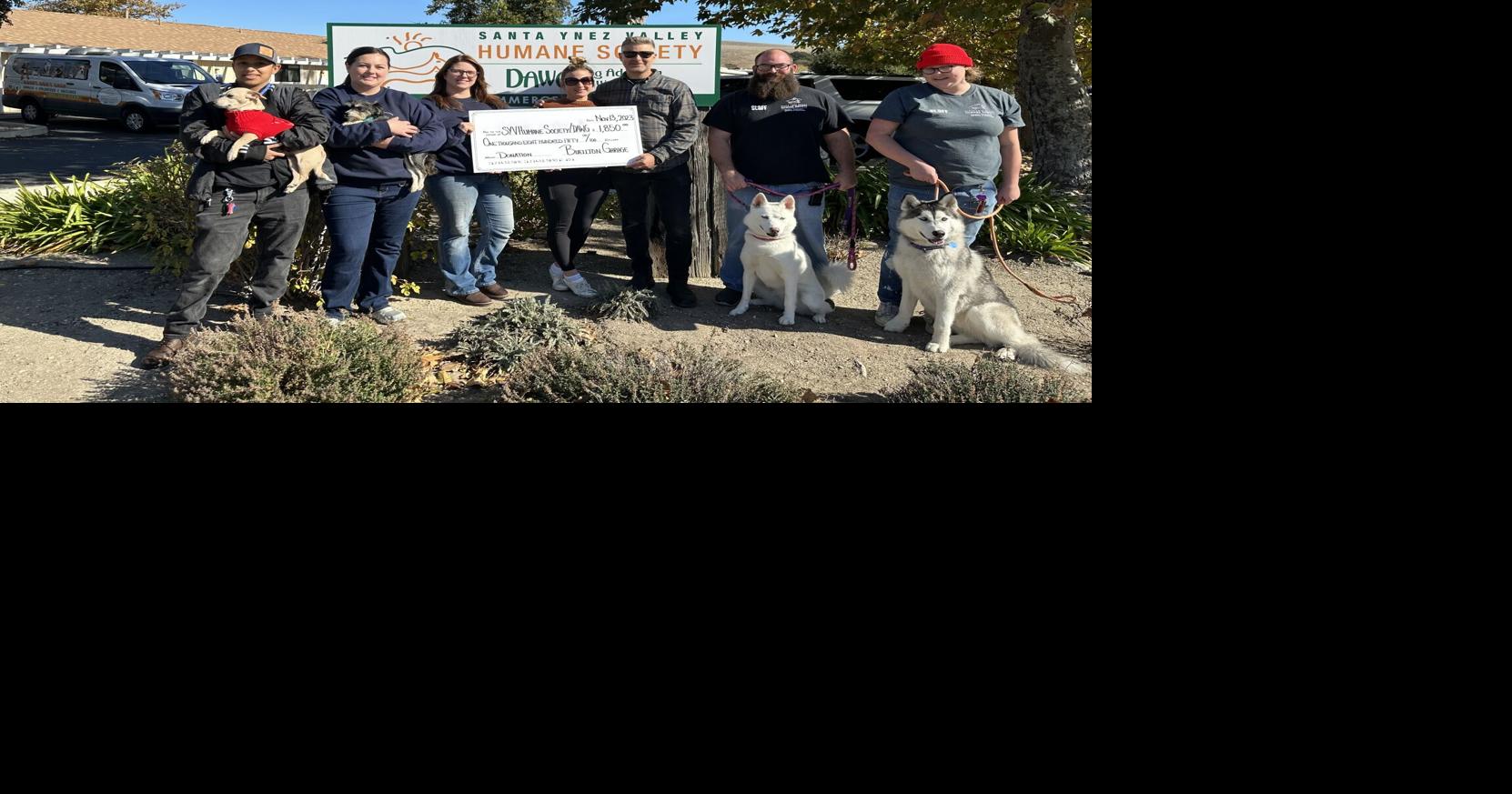 Buellton Garage Auto Repair donates to SYV Humane Society for the