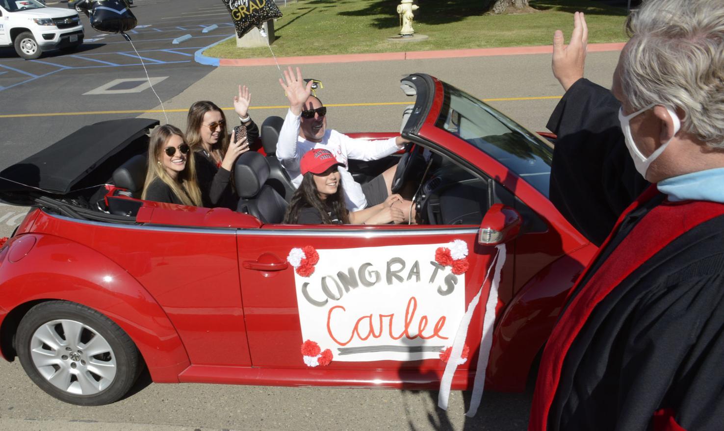 Hancock transfer graduates given drivethrough honors Education