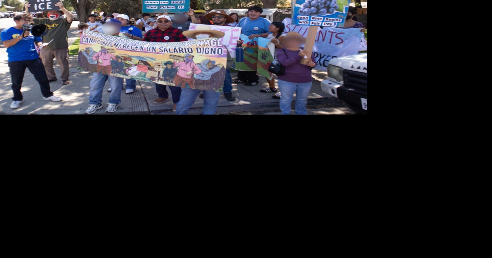 Farmworkers mark Labor Day with march for living wages in Los Olivos