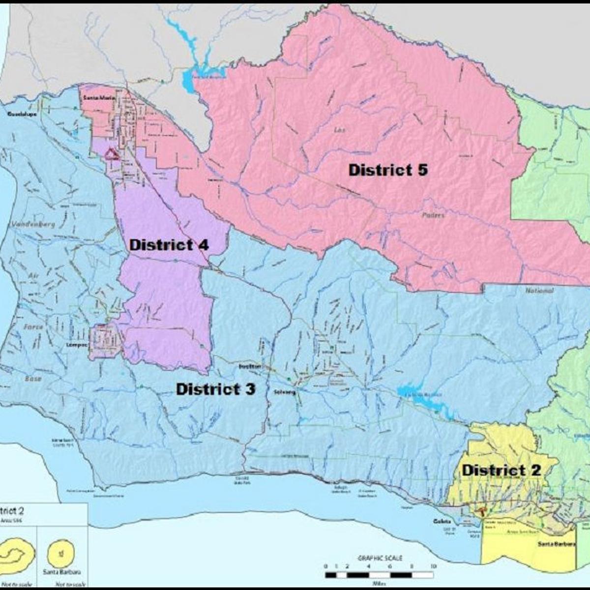Santa Barbara County Map Santa Barbara County was ahead of curve on redistricting plans  Santa Barbara County Map Santa Barbara County was ahead of curve on redistricting plans