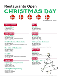 Christmas day dinner online 2019 near me