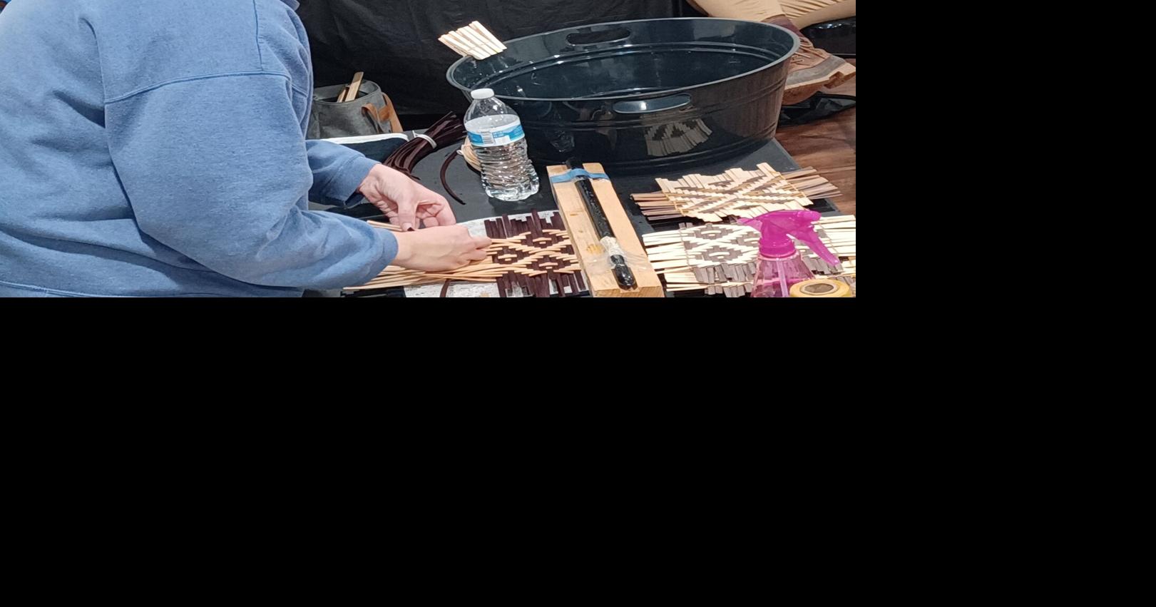 THE ART OF WEAVING: Cherokee artist teaches how to turn flat reeds into ...