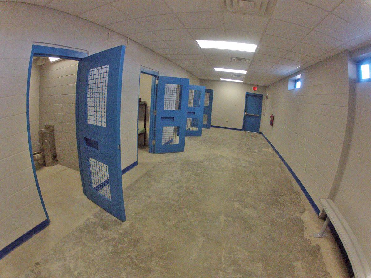 Outside new jail cells