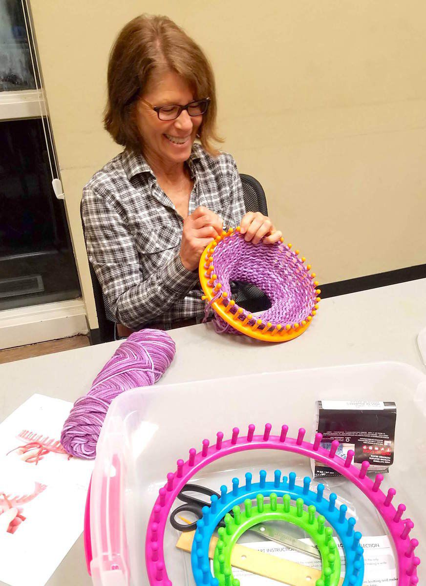 Knitting Projects Loom At Public Library Arts