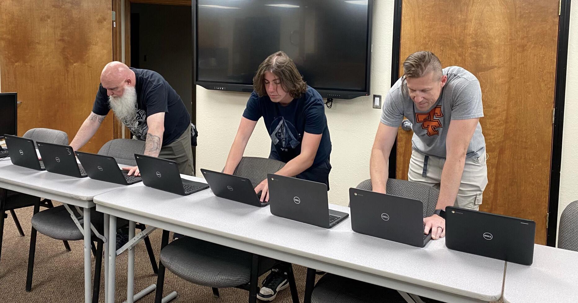 COMMUNITY SPIRIT: THS students near halfway mark of district computer updates, repairs - Vimarsana News