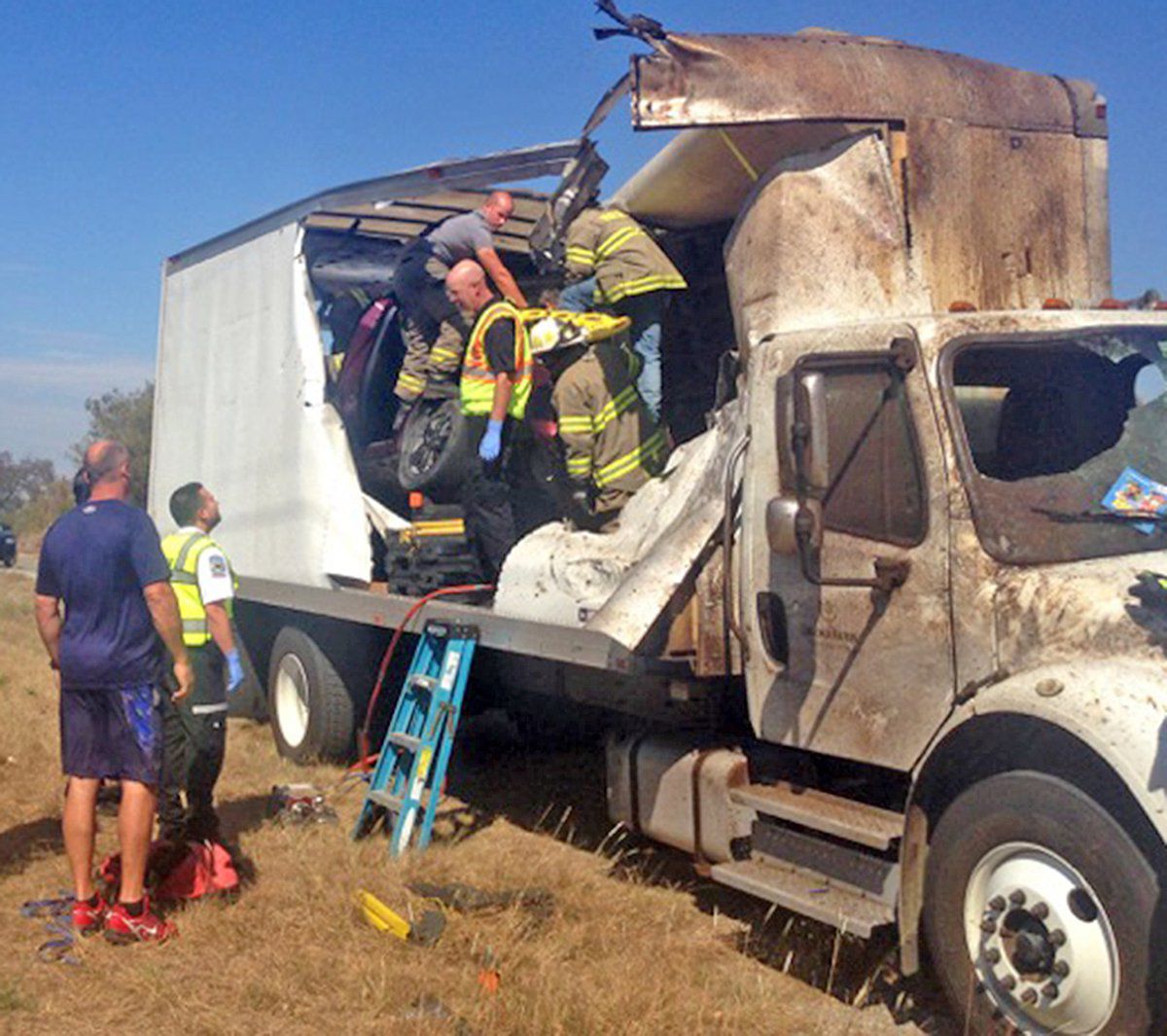 Two Injured After Car Goes 'airborne,' Plows Into Side Of Truck | News ...