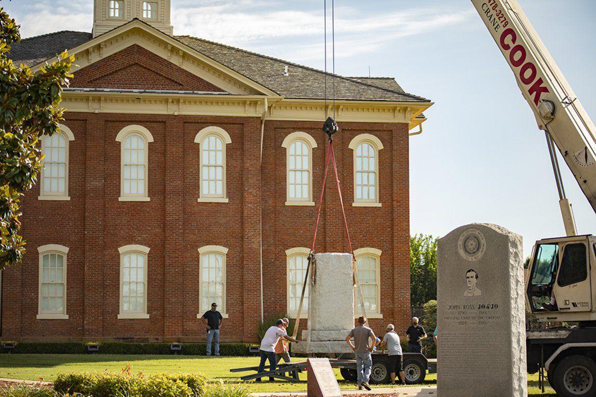 Cherokee Nation removes Confederate monuments from historic Capitol Square