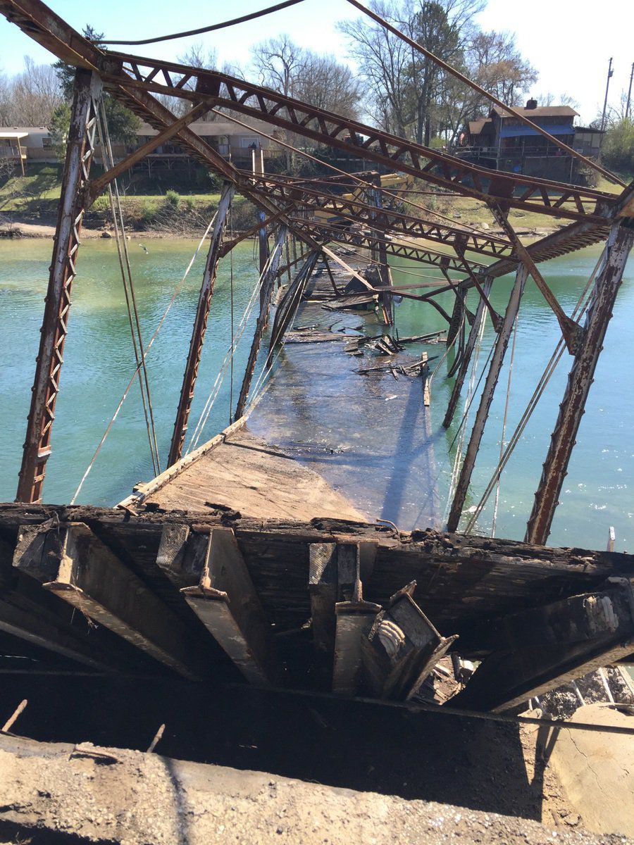 County crews tear down Old River Bridge Local News