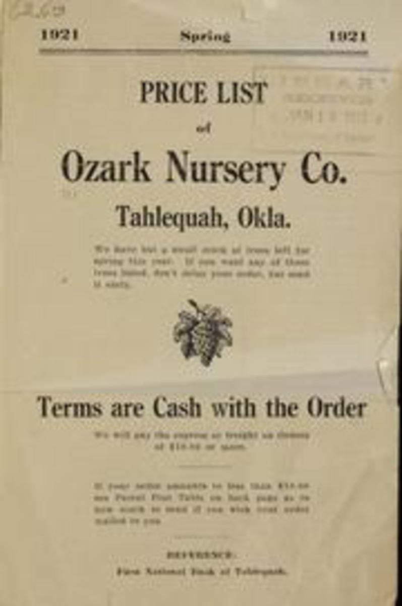 Cherokee County Still Home To Many Nurseries News Ozark Nursery A Local That Operated From 1895 1980 Issued Annual Catalogues The Graphic At Left Also Served As An Adver