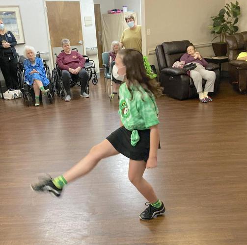ST. PATRICK'S JIGS: Academy of Performing Arts dancers share their talents with nursing home residents