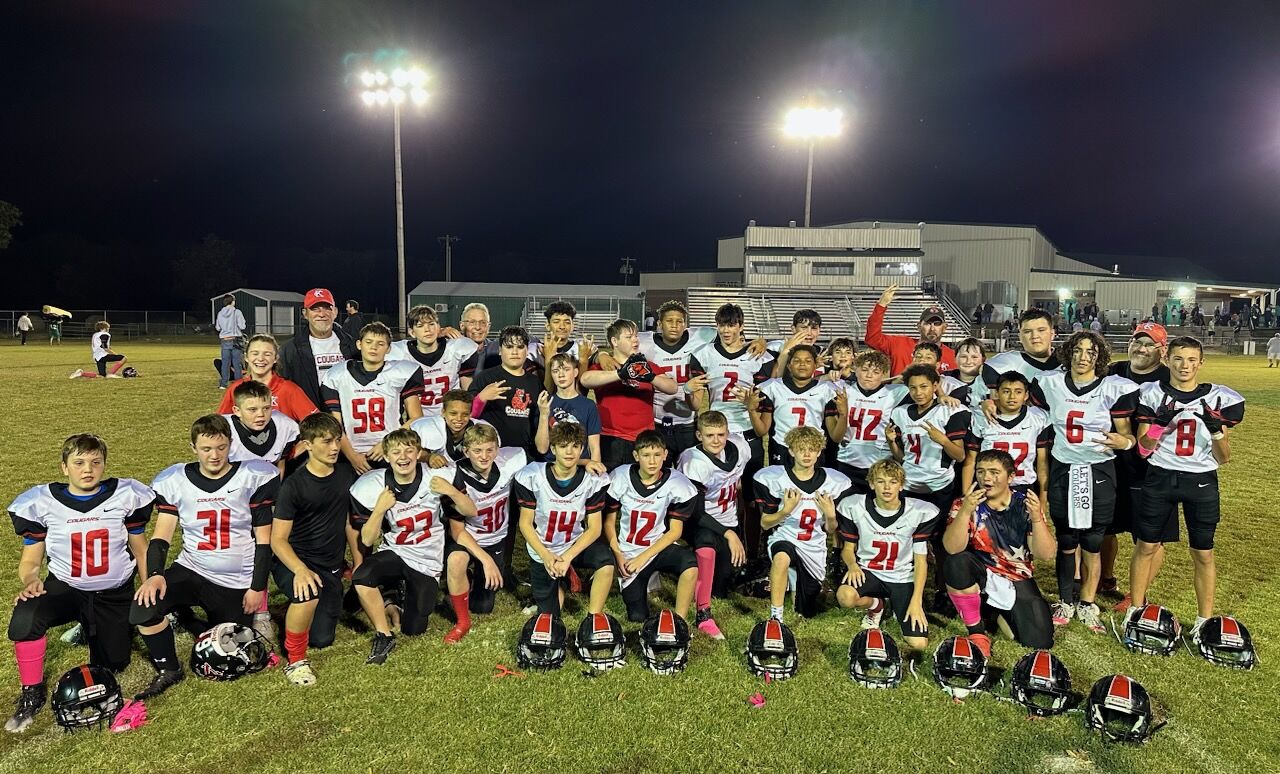 Keys Junior High Cougars Dominate Gore Pirates, Finish Undefeated with 8-0 Record