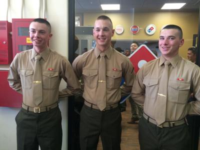 (From left) Matthew Flowers, son of Bill and Sheryl Flowers, Joshua Brophy, son of Chris and Cheryl Brophy, and Bryce Roney, son of Ray and Donna Roney.