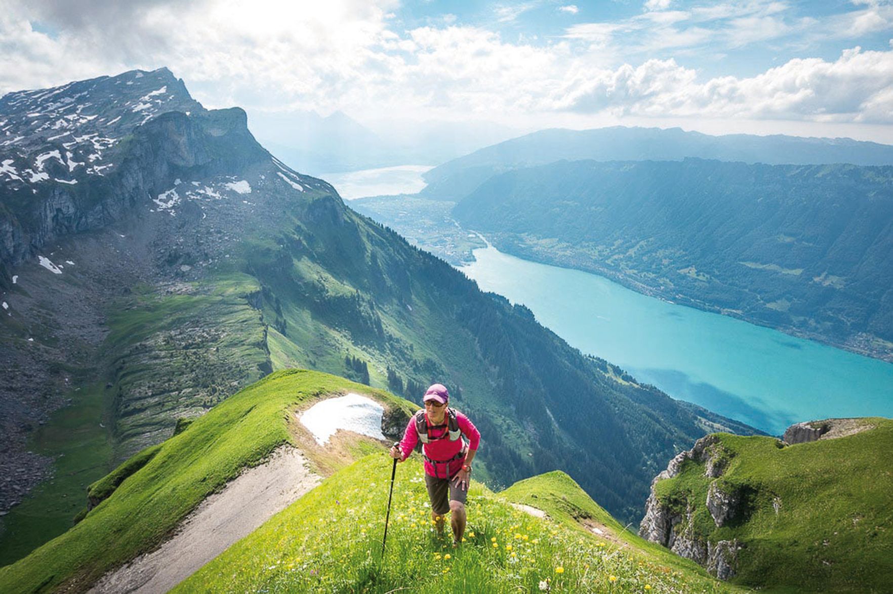 hiking in the swiss alps