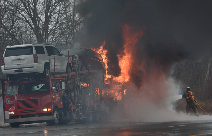 Car Hauler Jobs >> Car hauler fire | News for Fenton, Linden, Holly MI | tctimes.com Car Hauler Jobs >> Car hauler fire | News for Fenton, Linden, Holly MI | tctimes.com