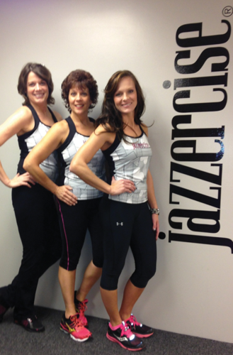 Jazzercise instructor/owner Donna Anderson, (left) poses in the new studio  with other instructors Paula McAllister and Rachael Hall.