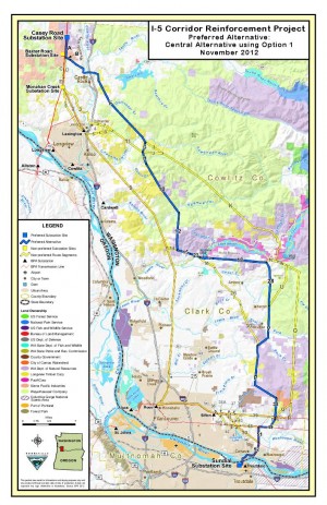 BPA announces preferred route for new transmission line