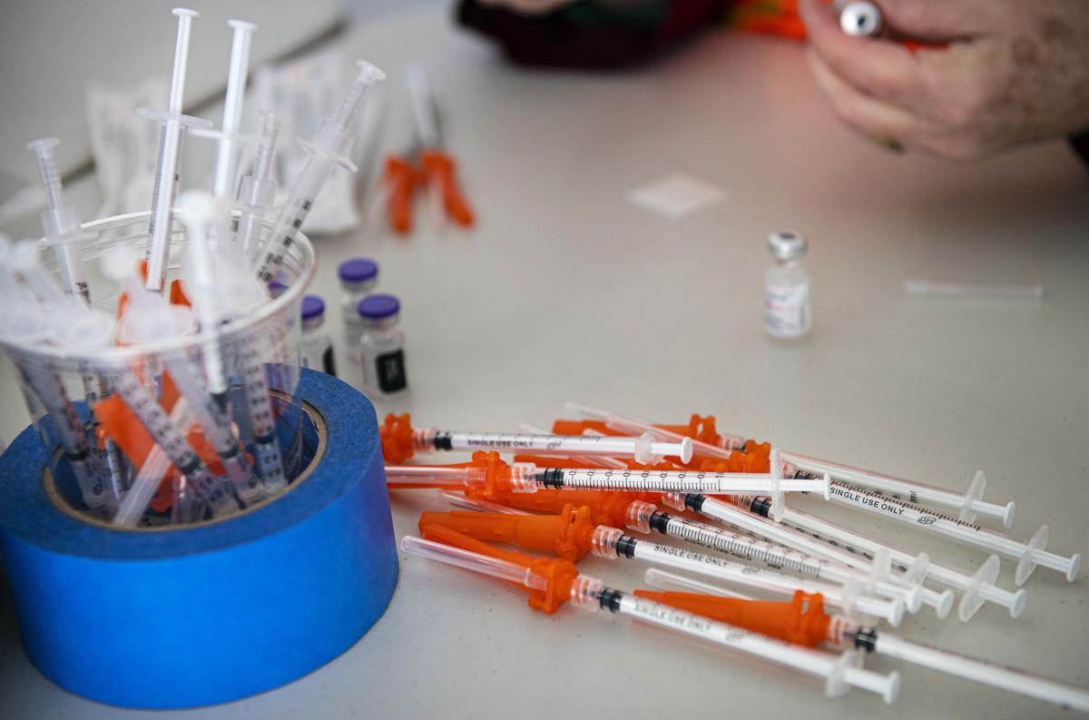 COVID-19 vaccine syringes