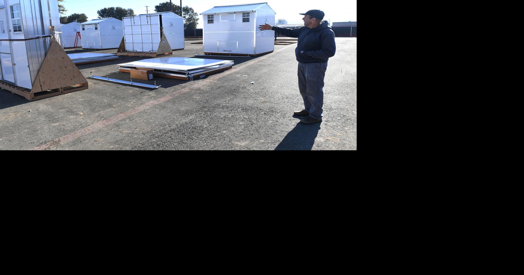 PHOTOS Pallet home construction in Longview